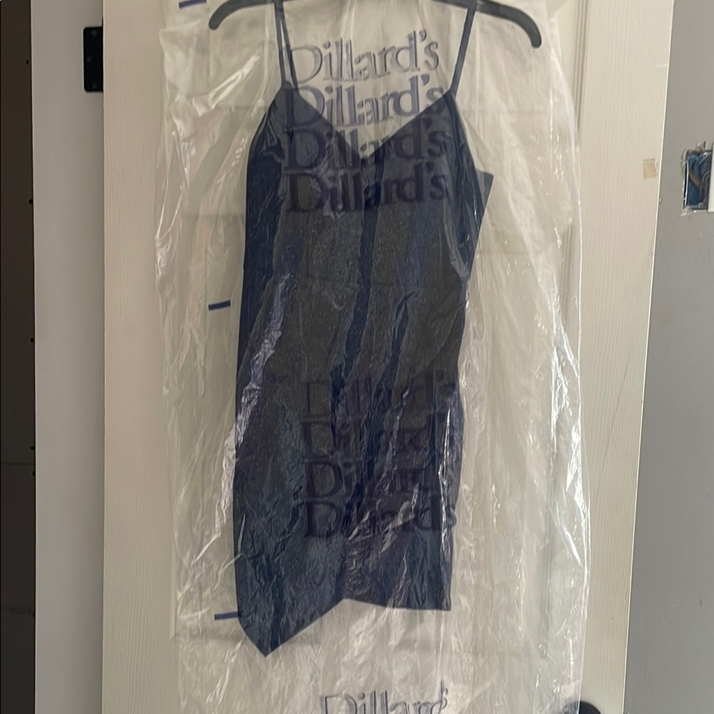 Stylish Dark Blue Spaghetti Strap Dress